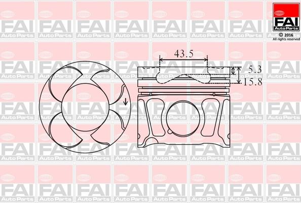 FAI AutoParts PK8-000 - Piston aaoparts.ro