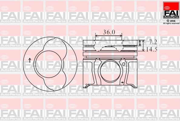 FAI AutoParts PK3-000 - Piston aaoparts.ro