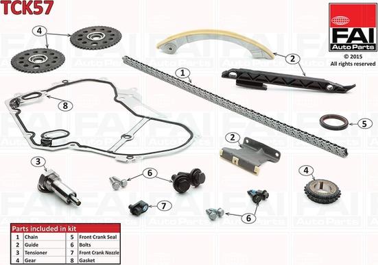 FAI AutoParts TCK57 - Chit lant de distributie aaoparts.ro