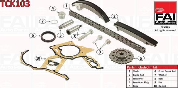 FAI AutoParts TCK103 - Chit lant de distributie aaoparts.ro