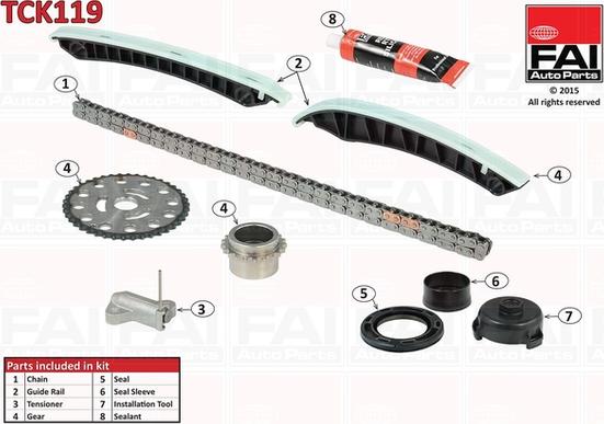 FAI AutoParts TCK119 - Chit lant de distributie aaoparts.ro