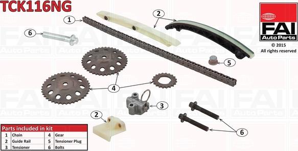 FAI AutoParts TCK116NG - Chit lant de distributie aaoparts.ro