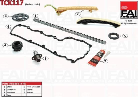 FAI AutoParts TCK117 - Chit lant de distributie aaoparts.ro