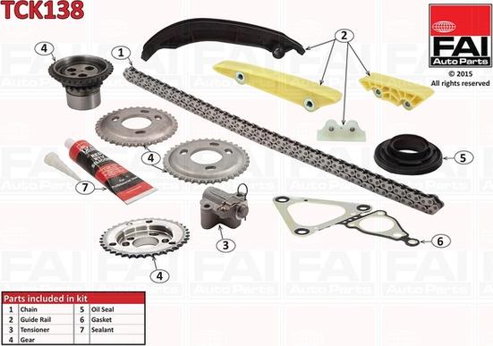 FAI AutoParts TCK138 - Chit lant de distributie aaoparts.ro