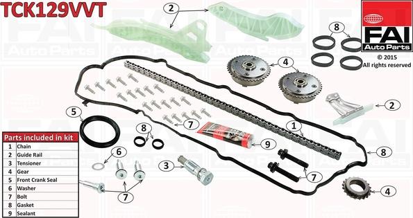 FAI AutoParts TCK129VVT - Chit lant de distributie aaoparts.ro