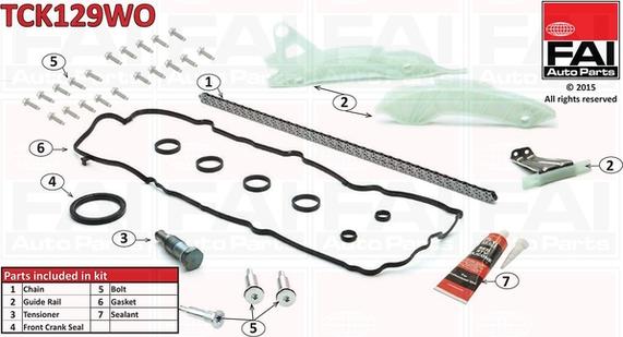 FAI AutoParts TCK129WO - Chit lant de distributie aaoparts.ro