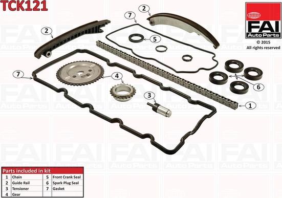 FAI AutoParts TCK121 - Chit lant de distributie aaoparts.ro