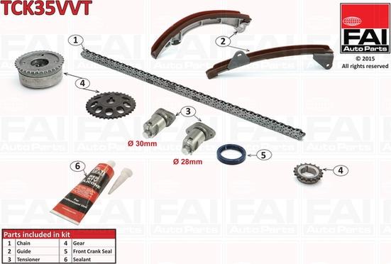 FAI AutoParts TCK35VVT - Chit lant de distributie aaoparts.ro