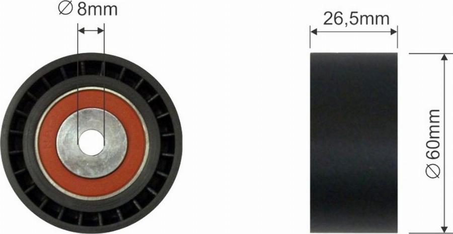 Fast FT44562 - Rola ghidare / conducere, curea transmisie aaoparts.ro