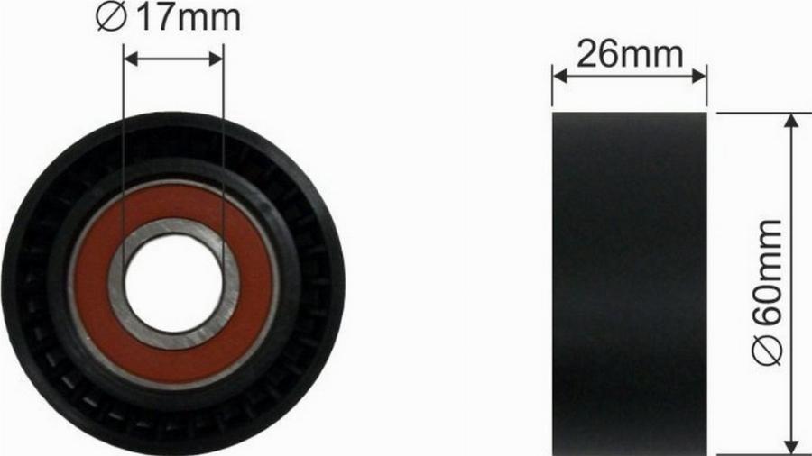 Fast FT44535 - Rola ghidare / conducere, curea transmisie aaoparts.ro
