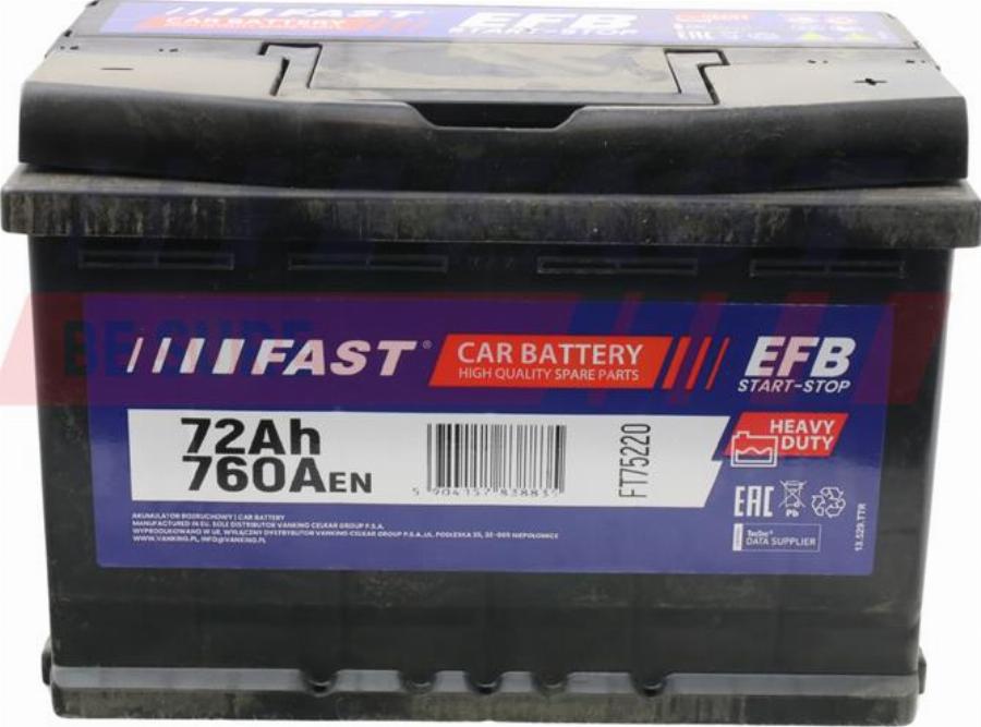 Fast FT75220 - Baterie de pornire aaoparts.ro
