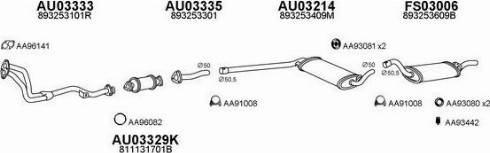 Faurecia AA96082 - Garnitura, racord evacuare aaoparts.ro