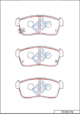 FBK FD9807M - Set placute frana,frana disc aaoparts.ro