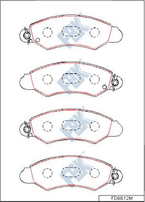 FBK FD9812M - Set placute frana,frana disc aaoparts.ro
