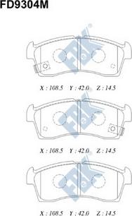 FBK FD9304M - Set placute frana,frana disc aaoparts.ro