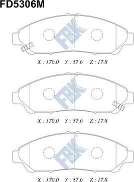 FBK FD5306M - Set placute frana,frana disc aaoparts.ro