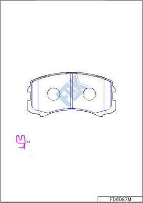 FBK FD6097M - Set placute frana,frana disc aaoparts.ro
