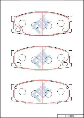 FBK FD6060 - Set placute frana,frana disc aaoparts.ro