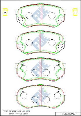 FBK FD6062AS - Set placute frana,frana disc aaoparts.ro