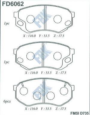 FBK FD6062 - Set placute frana,frana disc aaoparts.ro