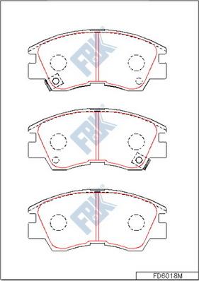 FBK FD6018M - Set placute frana,frana disc aaoparts.ro