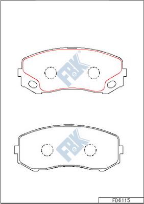 FBK FD6115 - Set placute frana,frana disc aaoparts.ro