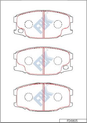 FBK FD6805 - Set placute frana,frana disc aaoparts.ro