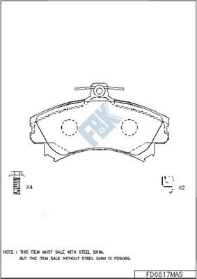 FBK FD6817MAS - Set placute frana,frana disc aaoparts.ro