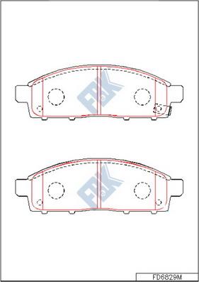 FBK FD6829M - Set placute frana,frana disc aaoparts.ro
