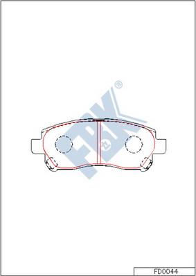 FBK FD0044 - Set placute frana,frana disc aaoparts.ro