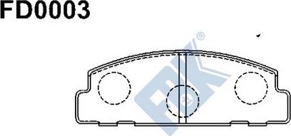 FBK FD0003 - Set placute frana,frana disc aaoparts.ro