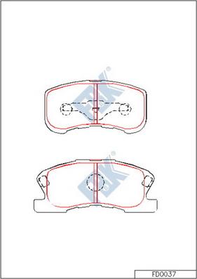 FBK FD0037 - Set placute frana,frana disc aaoparts.ro
