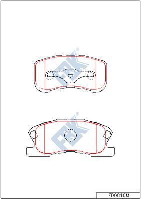 FBK FD0816M - Set placute frana,frana disc aaoparts.ro