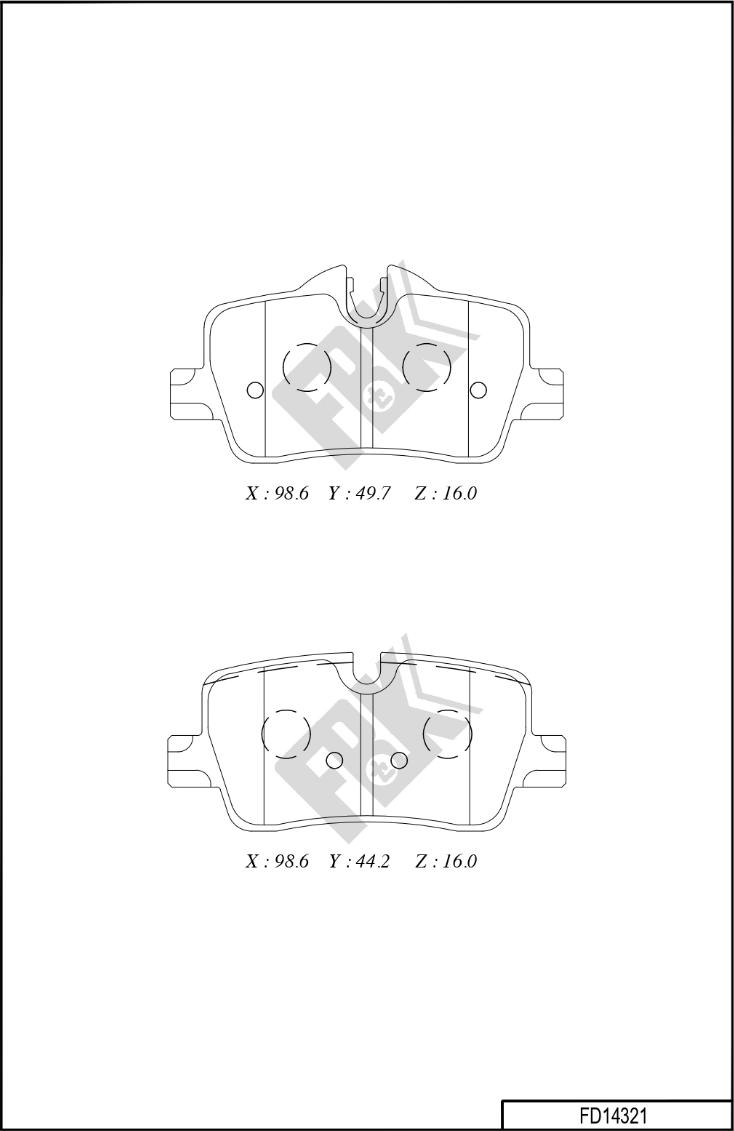 FBK FD14321 - Set placute frana,frana disc aaoparts.ro