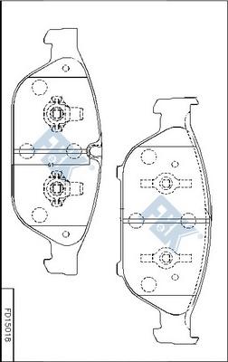 FBK FD15018 - Set placute frana,frana disc aaoparts.ro