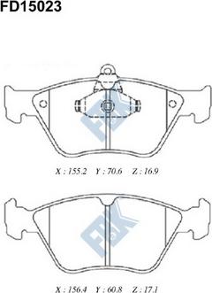 FBK FD15023 - Set placute frana,frana disc aaoparts.ro