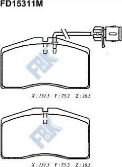 FBK FD15311M - Set placute frana,frana disc aaoparts.ro