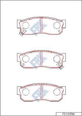 FBK FD1035M - Set placute frana,frana disc aaoparts.ro