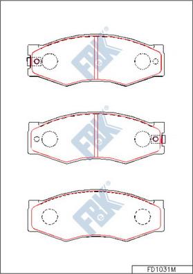 FBK FD1031M - Set placute frana,frana disc aaoparts.ro