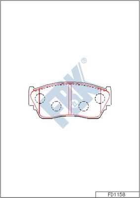 FBK FD1158 - Set placute frana,frana disc aaoparts.ro