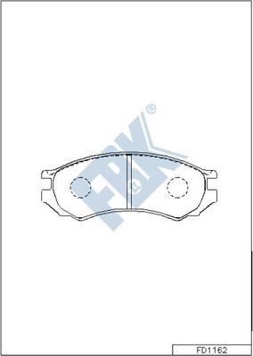 FBK FD1162 - Set placute frana,frana disc aaoparts.ro