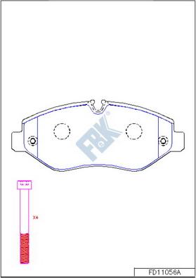 FBK FD11056A - Set placute frana,frana disc aaoparts.ro