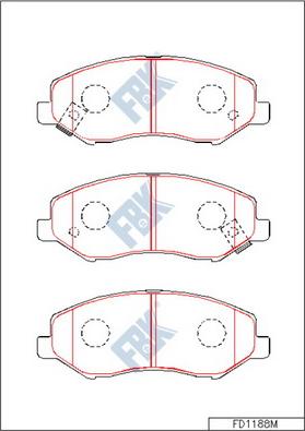 FBK FD1188M - Set placute frana,frana disc aaoparts.ro