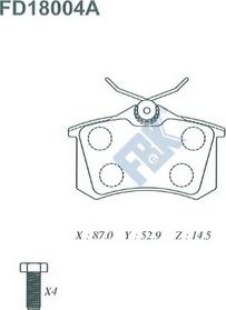 FBK FD18004A - Set placute frana,frana disc aaoparts.ro