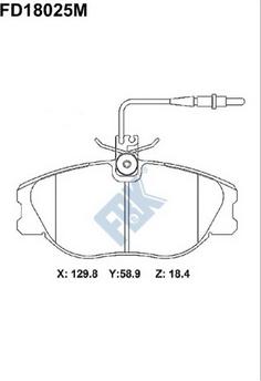 FBK FD18025M - Set placute frana,frana disc aaoparts.ro
