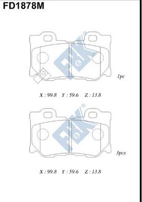 FBK FD1878M - Set placute frana,frana disc aaoparts.ro