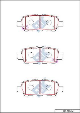 FBK FD1302M - Set placute frana,frana disc aaoparts.ro