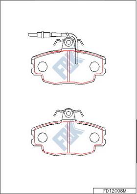 FBK FD12008M - Set placute frana,frana disc aaoparts.ro