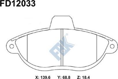 FBK FD12033 - Set placute frana,frana disc aaoparts.ro