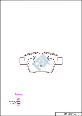 FBK FD12023A - Set placute frana,frana disc aaoparts.ro